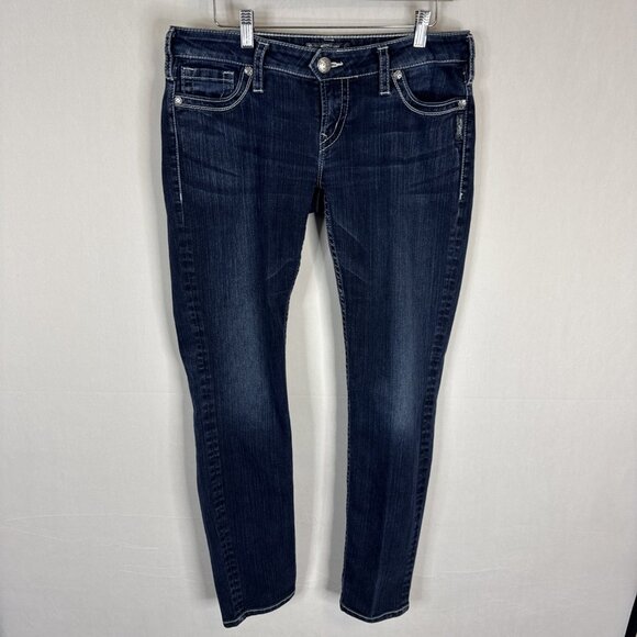 Silver Jeans Co Camden Women’s Denim Jeans Blue W32 L31 Stretch Low Rise Stretch - Picture 2 of 8